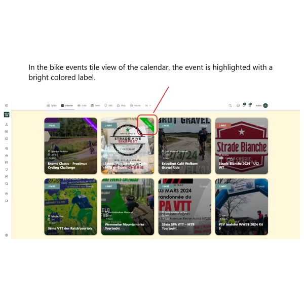 Featured Bike Event tile view