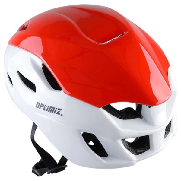 Cycling helmet Optimiz M/F - Red - Race Aero - angled back 02