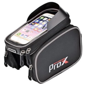 ProX Bolsa para cuadro de bicicleta con soporte para teléfono, 1L