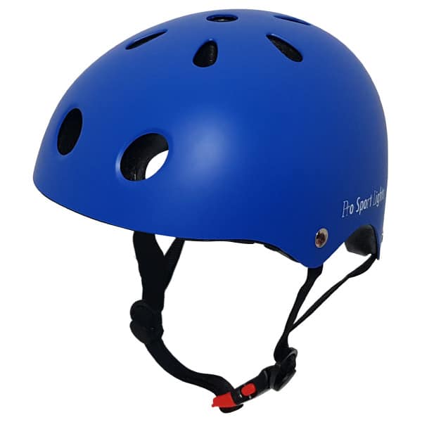 Children's bicycle helmet with matte blue color