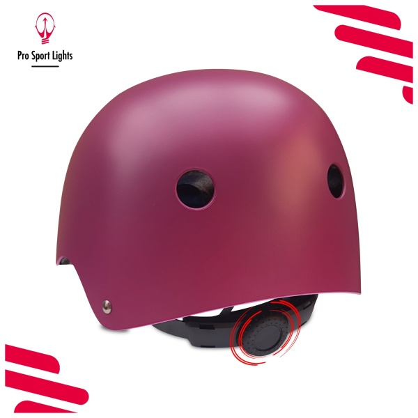 Fietshelm Pro Sport Lights Kinderen Skatehelm Paars - Achterkant