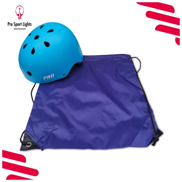 Bicycle Helmet Pro Sport Lights Children Skate - Blue storage bag