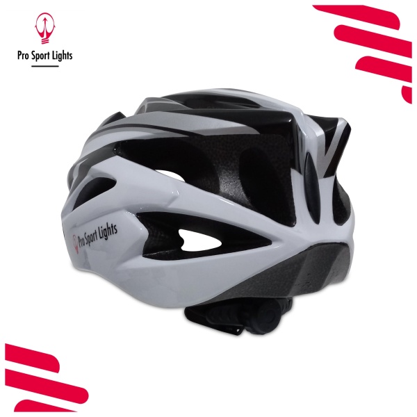 Bicycle helmet Men/Women - White/Black diagonally at the back