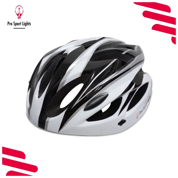 Bicycle helmet Men/Women - White/Black diagonal front