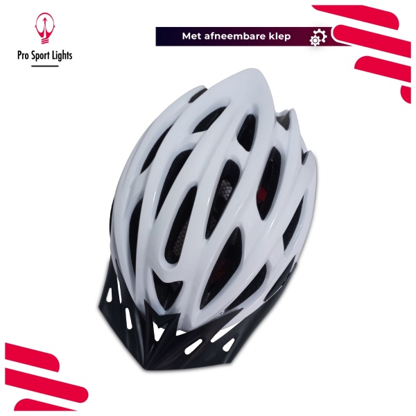 Cycling helmet Women/Men WHITE - All-round - top with sun visor