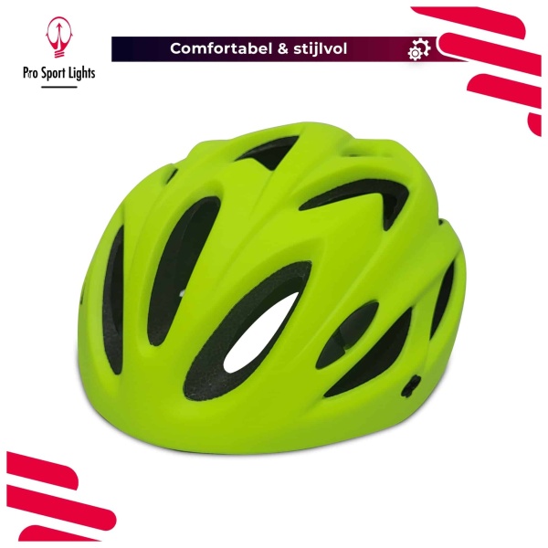 Cycling helmet Pro Sport Lights Men/Women Flashy Yellow/Green top slanted