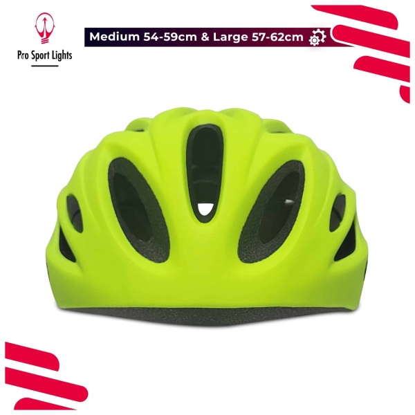 Cycling helmet Pro Sport Lights Men/Women Flashy Yellow/Green front view