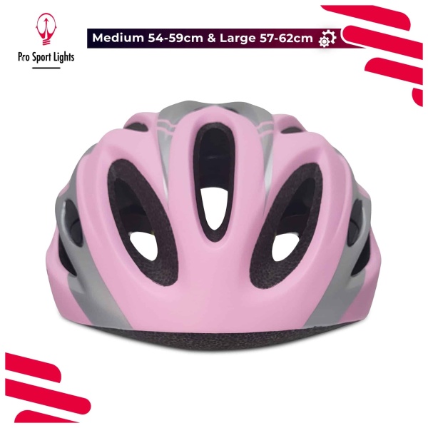 Casco de bicicleta mujer rosa mate-gris - vista frontal recta