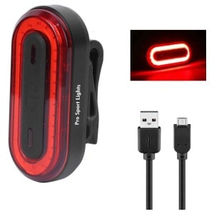 Feu arrière rouge Pro Sport Lights, rechargeable par USB