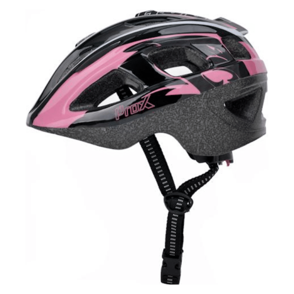 Casco de bicicleta infantil prox armour rosa negro