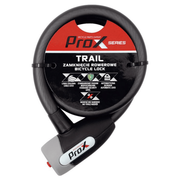 Candado para bicicleta ProX Trail candado de cable - 100 cm - negro