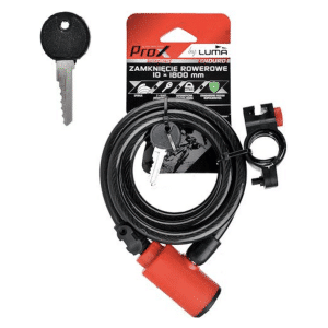 Bicycle lock ProX Spiral lock - red - 180cm