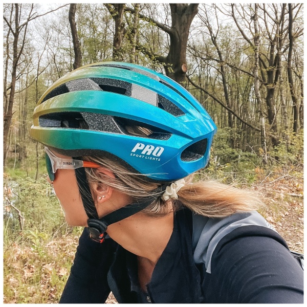 Cycling Helmet Racing Bike Women/Men gold-blue Side 02
