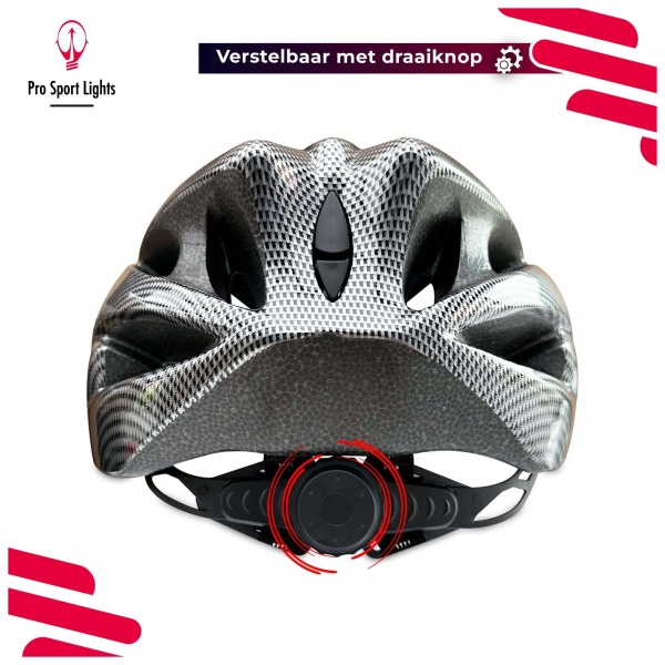 Fahrradhelm Damen/Herren – Carbon-Look, verstellbarer Rücken