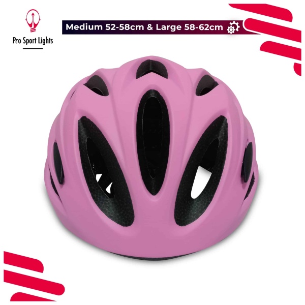 Fahrradhelm Damen Pro Sport Lights - Pink Vorderansicht