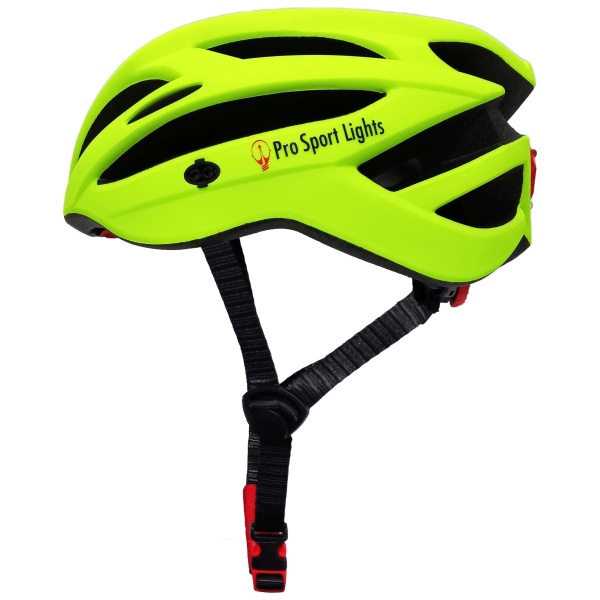 Pro Sport Lights Fahrradhelm – auffälliges Gelb/Grün – 54–61 cm