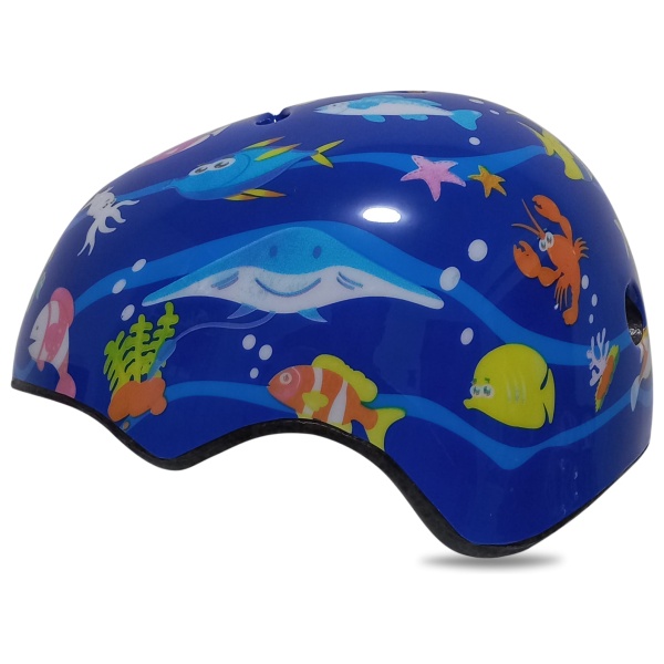 Bicycle Helmet Child - Dino Print Size 48/55 Cm - Blue