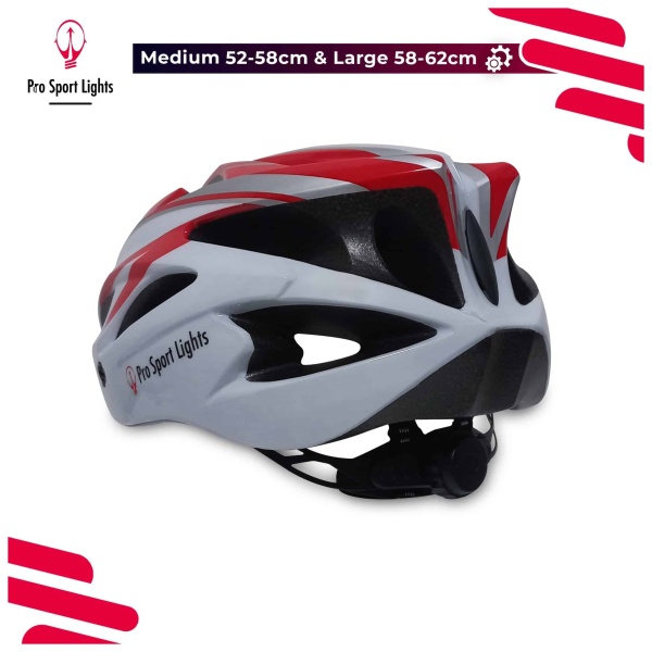 Bicycle helmet Women-men white-red slanted back