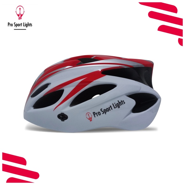 Bicycle helmet Women-men white-red All-round - Flat side