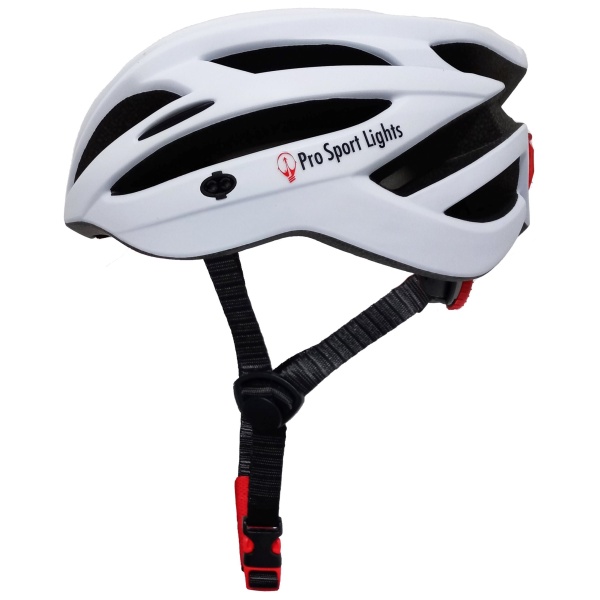 Pro Sport Lights Cycling Helmet - Matt White - 54/61cm