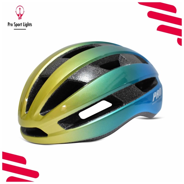 Cycling helmet Race Performance MV, ML, Gold green Blue Front slanted 02