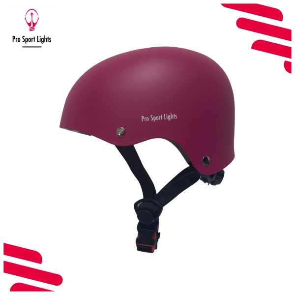 Children's bicycle helmet Pink red side view