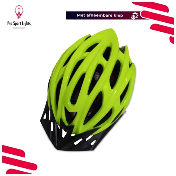 Fietshelm Dames/heren - Allround - Fluo Zonneklep