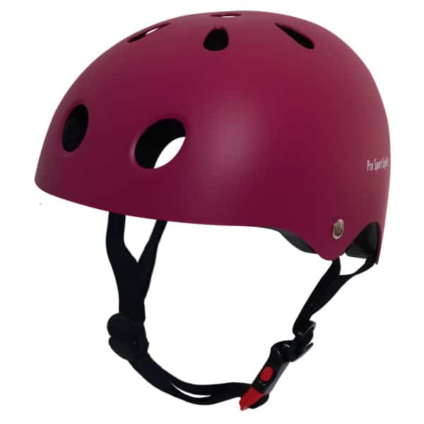 Children's bicycle helmet with matte red colours