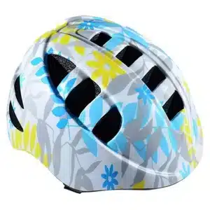 children's helmet optimiz - flowers white blue yellow