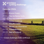 Calendrier du Proximus Cycling Challenge