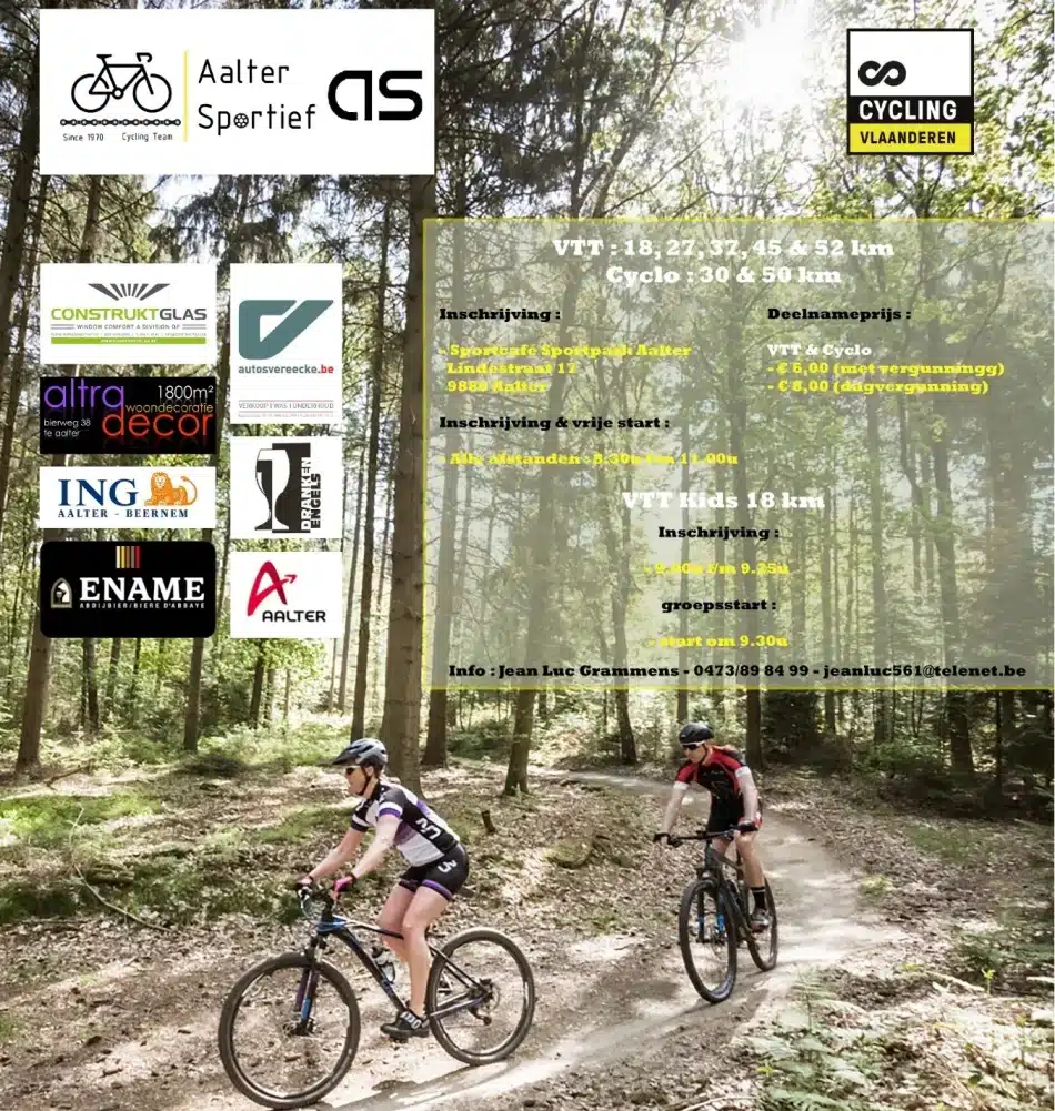 VTT en Cyclo Dwars door de bossen van Vlaanderen banner kl