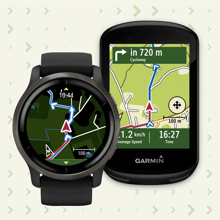 Komoot fiets app garmin connectie