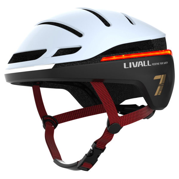 Livall EVO 21 Smart fietshelm wit zijkant links