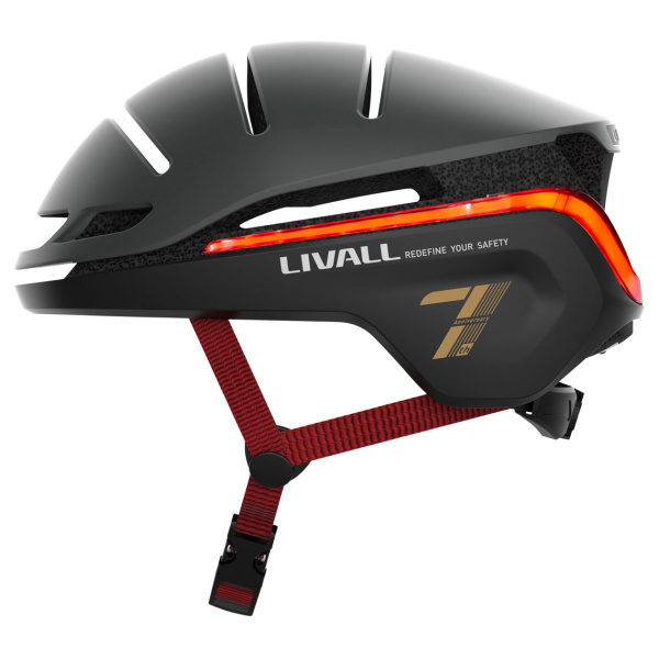 Livall EVO 21 Smart fietshelm zwart zijkant links 02