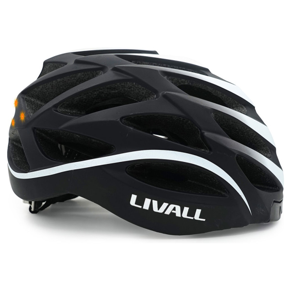 Livall Smart Sport fietshelm BH 62 NEO zwart wit zijkant