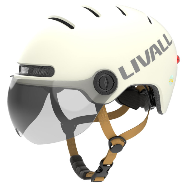 Livall Speedpedelec helm L23 wit Zijaanzicht