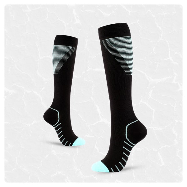 VibeFit compressiesokken - Geometrisch patroon voor hardlopen en trailrunning - Afbeelding 8