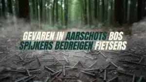 Gevaren in Aarschots bos spijkers bedreigen fietsers